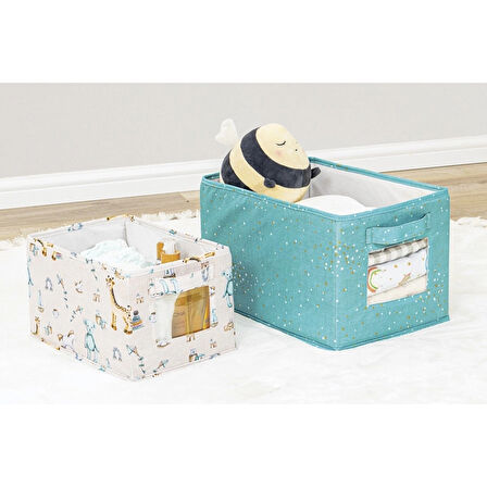 Baby 2'li Pencereli Düzenleyici Çok Amaçlı Organizer Kutu (yeşil)