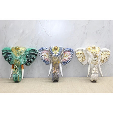 Duvara Asmalı Renkli Fil Kafası 4galıleo-26