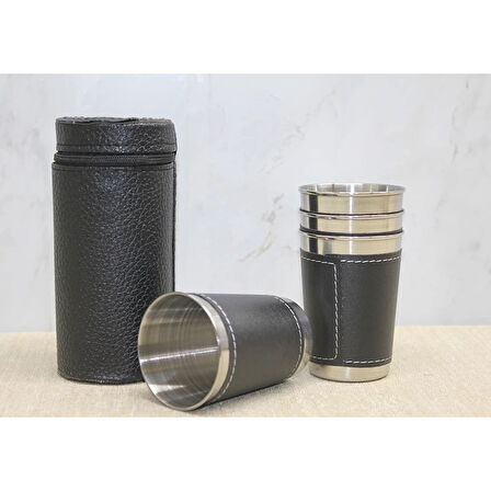 Derili Kılıflı 4'lü Shot Bardak Alk3925