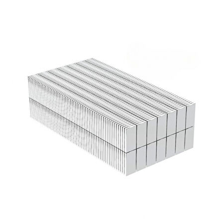 20 Adet 15x10x1.5 Mm Köşeli Neodyum Mıknatıs N35 Magnet Dayanıklı Nikel Kaplama