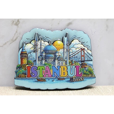 Ahşap İstanbul Temalı Magnet Alk4360