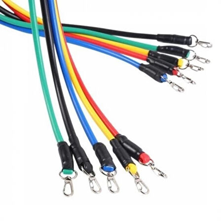 10 Parça Lateks Egzersiz Bandı Çekme Halatı Egzersiz Seti