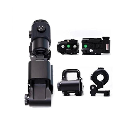 558-g43 Xps2 Hedef İşaretleyici Red Dot - Holografik Nişangâh, 5x Büyütmeli Set-siyah