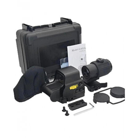 558-g43 Xps2 Hedef İşaretleyici Red Dot - Holografik Nişangâh, 5x Büyütmeli Set-siyah