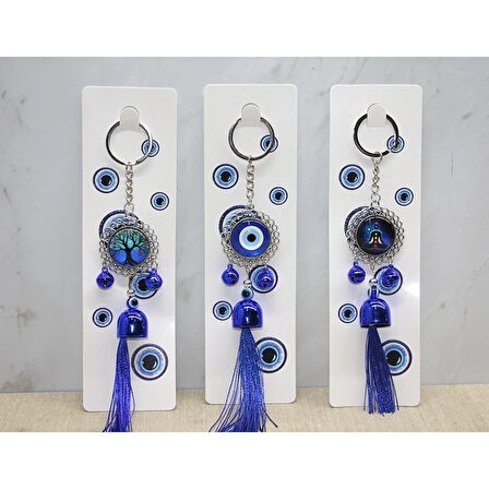 Metal Nazar Boncuğu Anahtarlık Alk3496