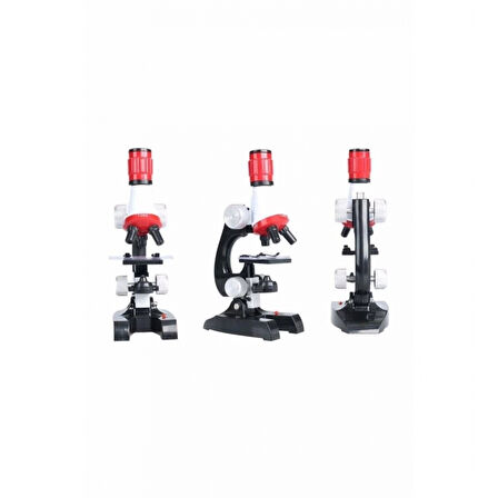 Eğitici Mikroskop Kiti Zoom Led Işıklı 100x 400x 1200x St1200x