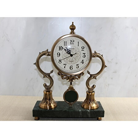 Altı Mermer Sarkaşlı Masa Üstü Saat Alk4321