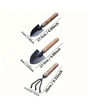 Portatif Kazma Kürek Tırmık Seti
