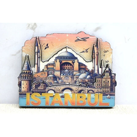 Ahşap İstanbul Temalı Magnet Alk4364