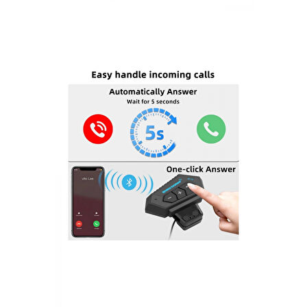 Bt12 Kask Kulaklık Bluetooth Motosiklet Kulaklık Interkom Motorsiklet Kulaklık