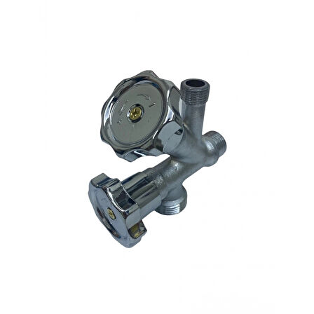 Dual Çiftli Çatallı Çamaşır Makinesi Ara Taharet Musluk Ara Musluk