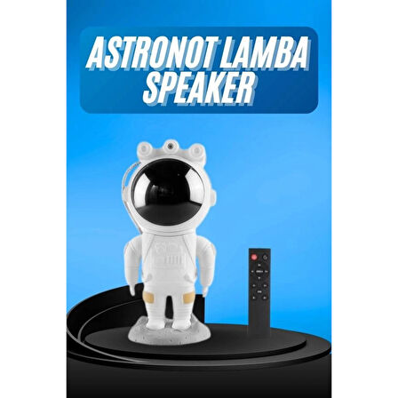 Gece Lambası Astronot Bluetooth Hoparlörlü Galaksi Işık Projektörü
