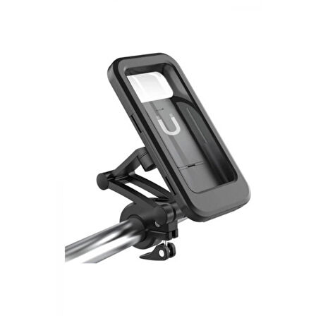 Gidon Bağlantılı Su Geçirmez Mıknatıslı Motorsiklet Telefon Tutucu