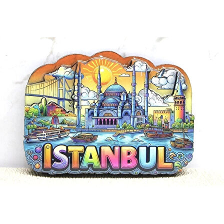 Ahşap İstanbul Temalı Magnet Alk4366