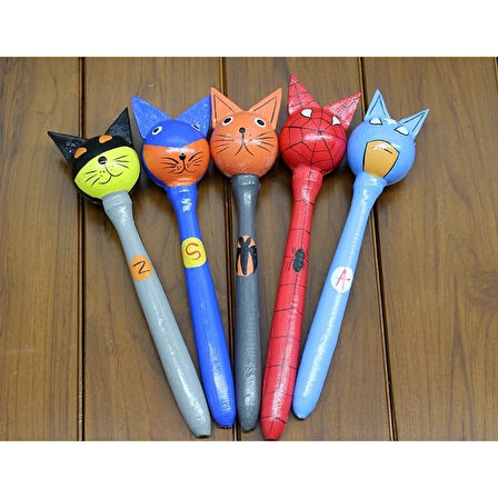 Ahşap 5'li Marakas Seti Polos:13