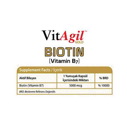 VitAgil Gold | Biotin 5000 mcg