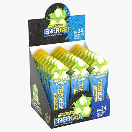 ENERGEL Electrolyte - Enerji ve Performans Jeli 50 Gr 24 Adet - Yeşil Elma