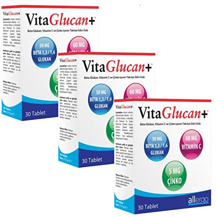 VitaGlucan 30 Tablet-3 ADET-SKT:10/2027