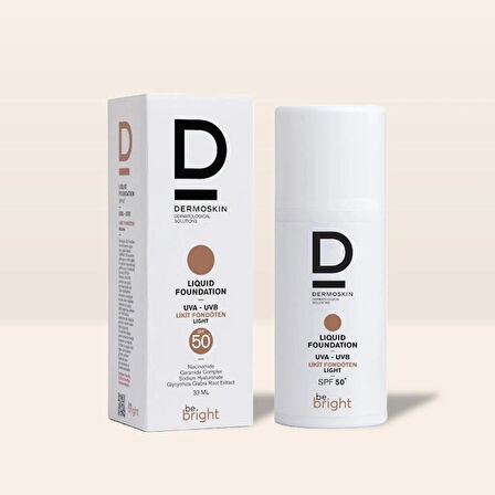 Dermoskin Be Bright SPF50+ Likit Fondöten - Light 