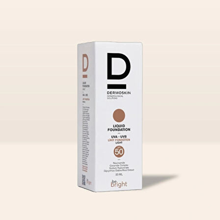 Dermoskin Be Bright SPF50+ Likit Fondöten - Light 