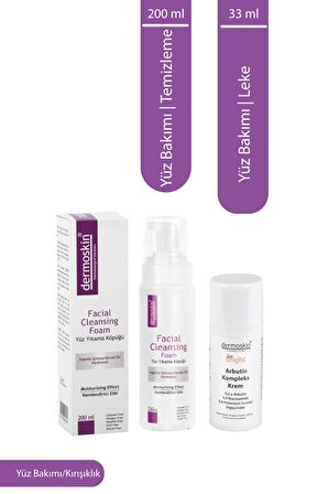 Dermoskin Yüz Temizleme Köpüğü 200 Ml + Be Bright Arbutin Kompleks Krem 33 Ml 2'li Avantaj Paket