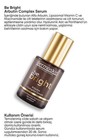 DERMOSKIN Be Bright Arbutin Complex Serum 30 ml 8697796002961