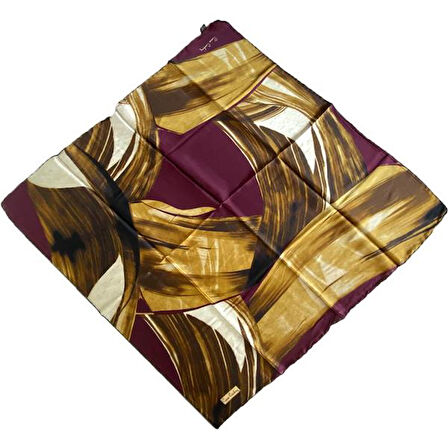 Pierre Cardin Sura İpek Eşarp 37107 Bordo Karışık Desen