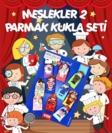 2 Set - 20 Parça Tox Meslekler ve Aile Üyeleri 20 Parça Parmak Kukla T75-2 T76-2