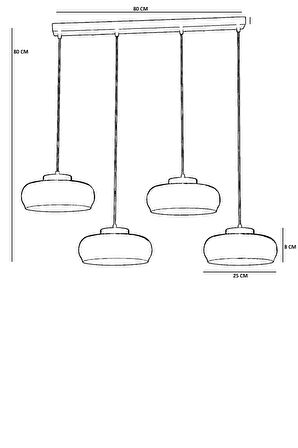 SMİTH 4 LÜ SIRALI SİYAH SARKIT