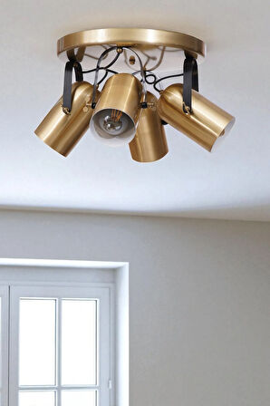 LONDON 4 LÜ TEPSİLİ ESKİTME PLAFONYER AVİZE