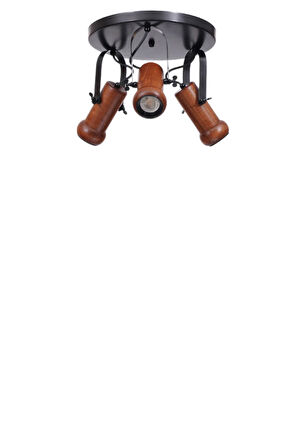 PASCAL 3 LÜ TEPSİLİ CEVİZ PLAFONYER AVİZE