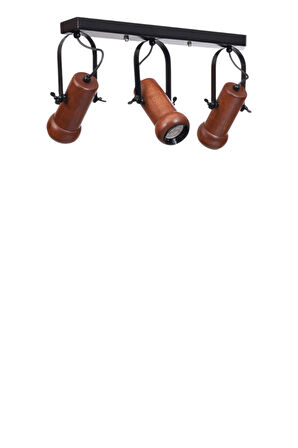 PASCAL 3 LÜ SIRALI CEVİZ PLAFONYER AVİZE