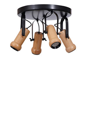 PASCAL 4 LÜ TEPSİLİ NATUREL PLAFONYER AVİZE