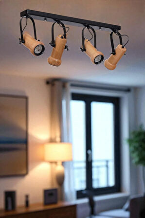 PASCAL 4 LÜ SIRALI NATUREL PLAFONYER AVİZE