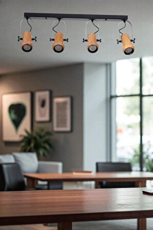 PASCAL 4 LÜ SIRALI NATUREL PLAFONYER AVİZE