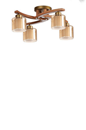 WESTON 4 LÜ NATUREL ÇİFT CAMLI PLOFONYER AVİZE