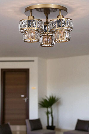 LEO 3 LÜ TEPSİLİ ESKİTME PLAFONYER AVİZE