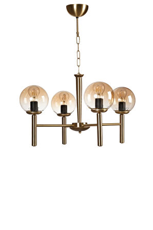 LUKE 4 LÜ ESKİTME BAL CAMLI AVİZE