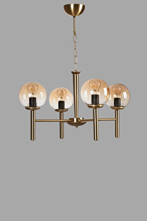 LUKE 4 LÜ ESKİTME BAL CAMLI AVİZE