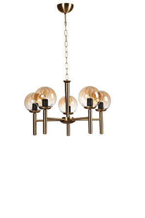 LUKE 5 Lİ ESKİTME BAL CAMLI AVİZE