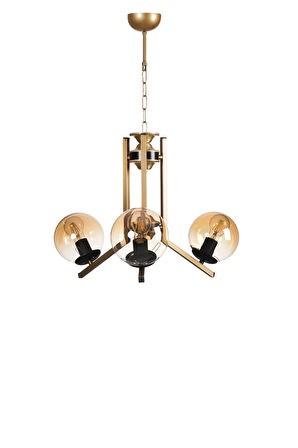 YENİ RUBY 3 LÜ ESKİTME BEYAZ CAMLI AVİZE