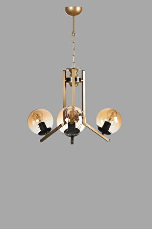 YENİ RUBY 3 LÜ ESKİTME BEYAZ CAMLI AVİZE