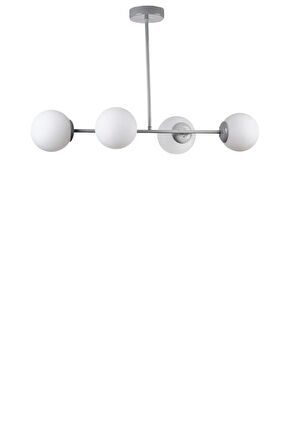 YENİ FAVORİ 4 LÜ GRİ BEYAZ CAMLI AVİZE