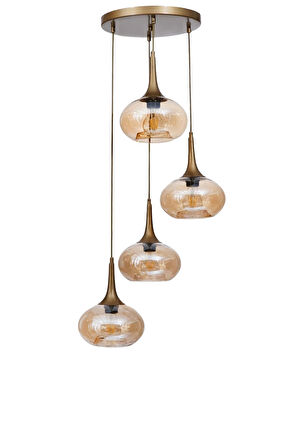 ZARA 4 LÜ TEPSİLİ ESKİTME BAL CAMLI SARKIT