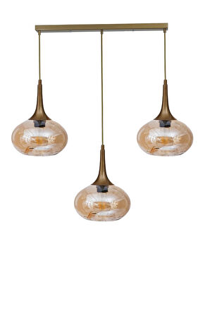 ZARA 3 LÜ SIRALI ESKİTME BAL CAMLI SARKIT