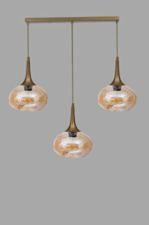 ZARA 3 LÜ SIRALI ESKİTME BAL CAMLI SARKIT