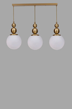 YAREN 3 LÜ SIRALI ESKİTME BEYAZ CAMLI SARKIT