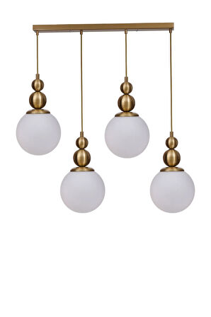 YAREN 4 LÜ SIRALI ESKİTME BEYAZ CAMLI SARKIT