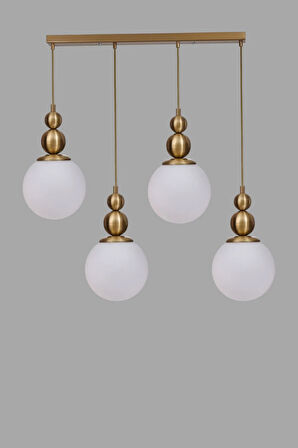 YAREN 4 LÜ SIRALI ESKİTME BEYAZ CAMLI SARKIT