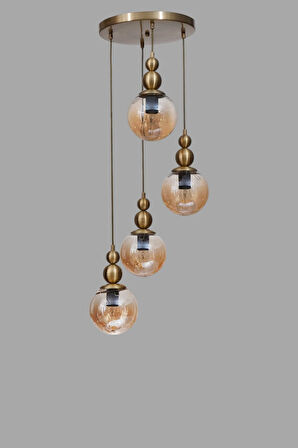 YAREN 4 LÜ TEPSİLİ ESKİTME BAL CAMLI SARKIT